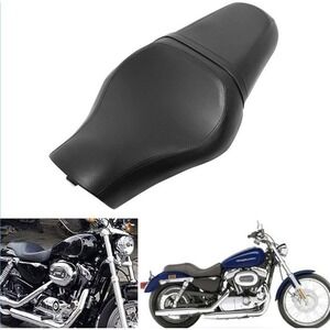 Harley Davidson Sportster Motorcycle Rider Seat Black Replacement Two Seat